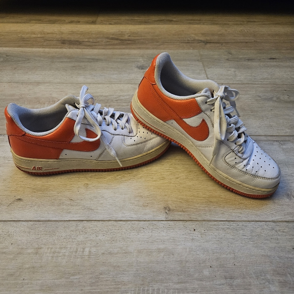 Air Force 1 Low White Orange - Size 8.5